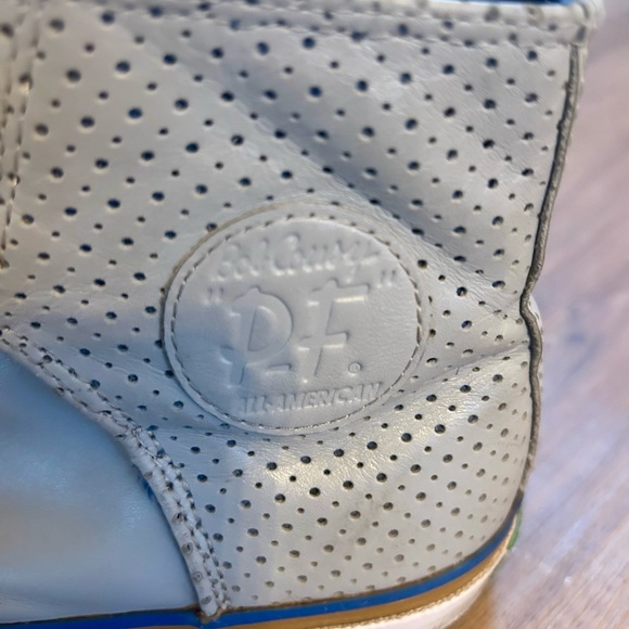 PF Flyer Bob Cousy Special Edition Gray High-Top Sneakers with Blue Accents - Picture 2 of 8